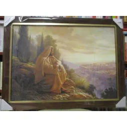 OBRAZ JEZUS MEDYTUJĄCY PŁÓTNO