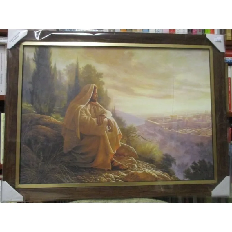 OBRAZ JEZUS MEDYTUJĄCY PŁÓTNO