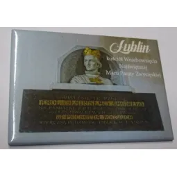 MAGNES PAMIĄTKOWY PROSTOKĄT 60 x 90 mm POPIERSIE KRÓLA WŁADYSŁAWA JAGIEŁŁY