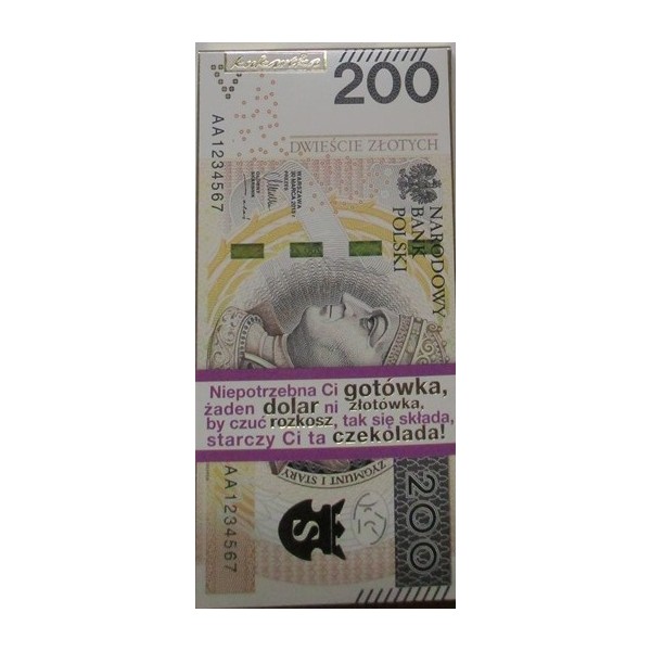 CZEKOLADA MLECZNA 200 ZŁOTYCH 100G