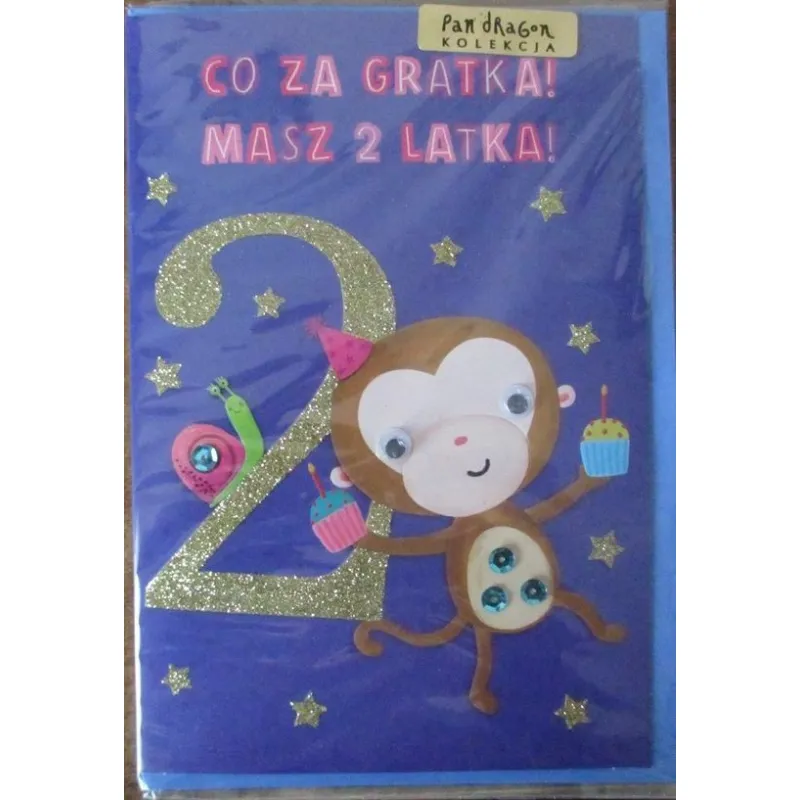 KARNET URODZINOWY CO ZA GRATKA!MASZ 2 LATKA!